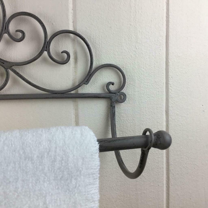 French Grey Kitchen Roll/Towel Holder Rail