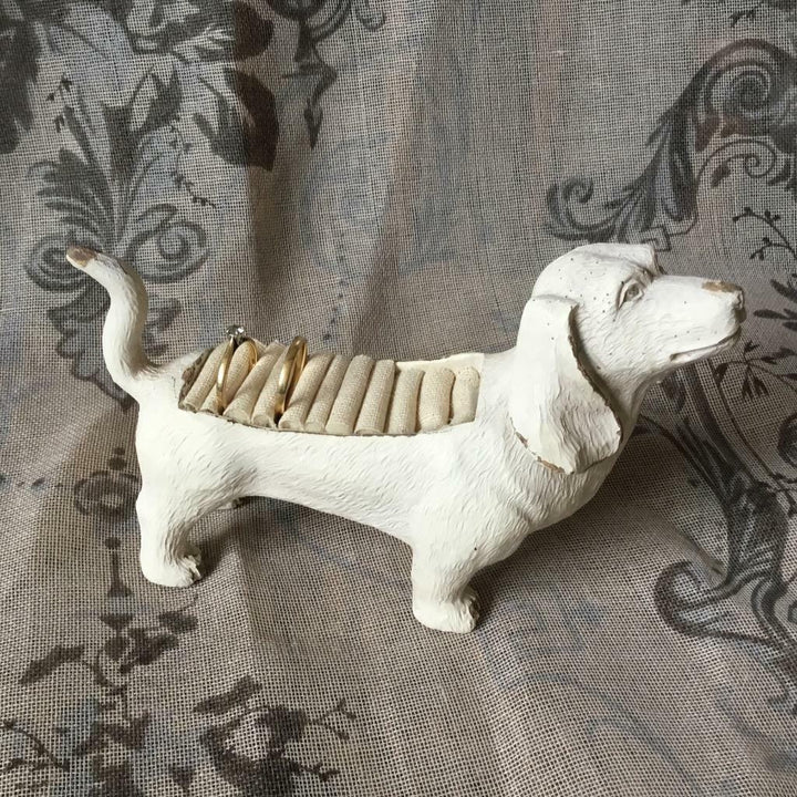 Shabby Chic Dachshund Ring Holder