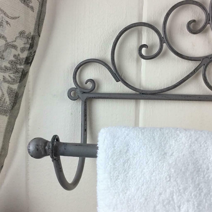 French Grey Kitchen Roll/Towel Holder Rail