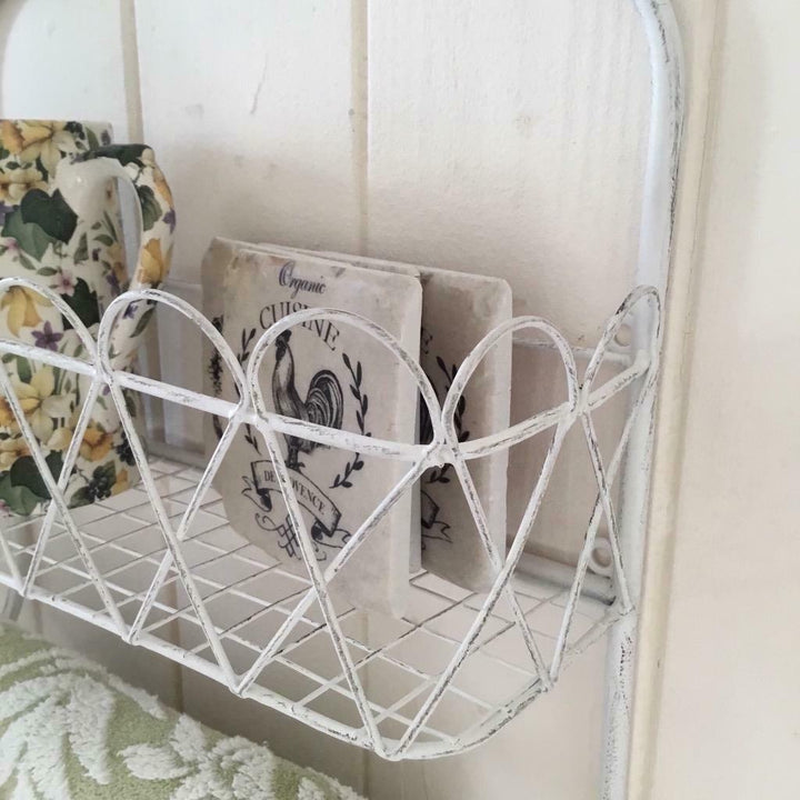 French Shabby Chic Metal Wall Unit