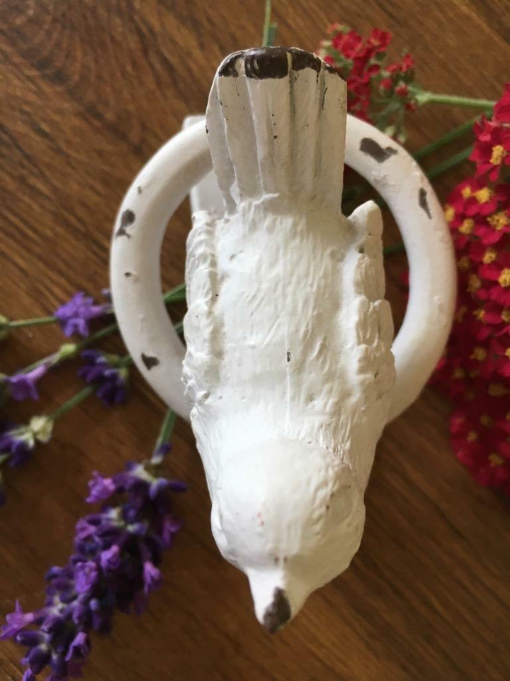 Ivory Bird Door Knocker | Cast Iron