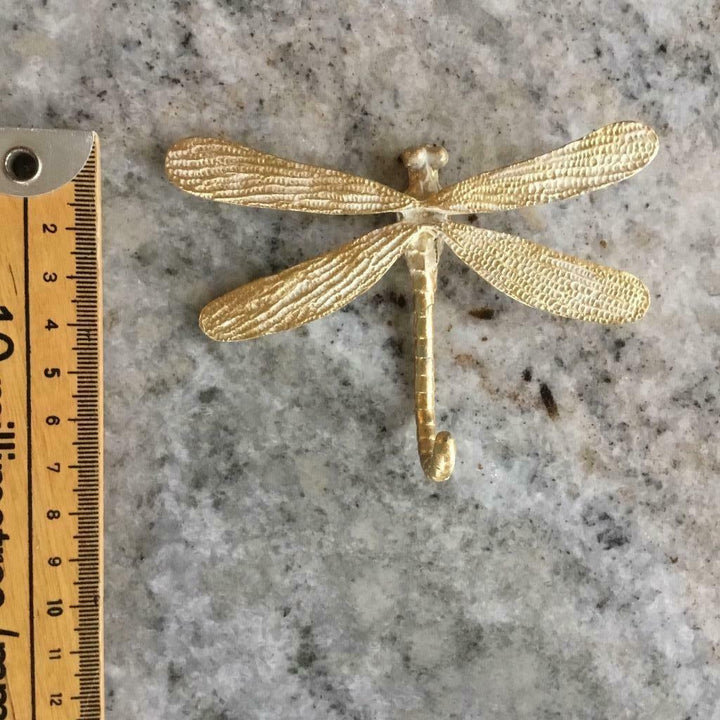 Ornate Gold Dragonfly Wall Door Hook