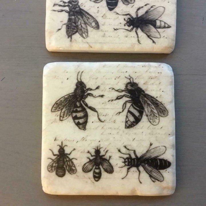 Bee Coasters Boxed Set 4 Chunky Tiles
