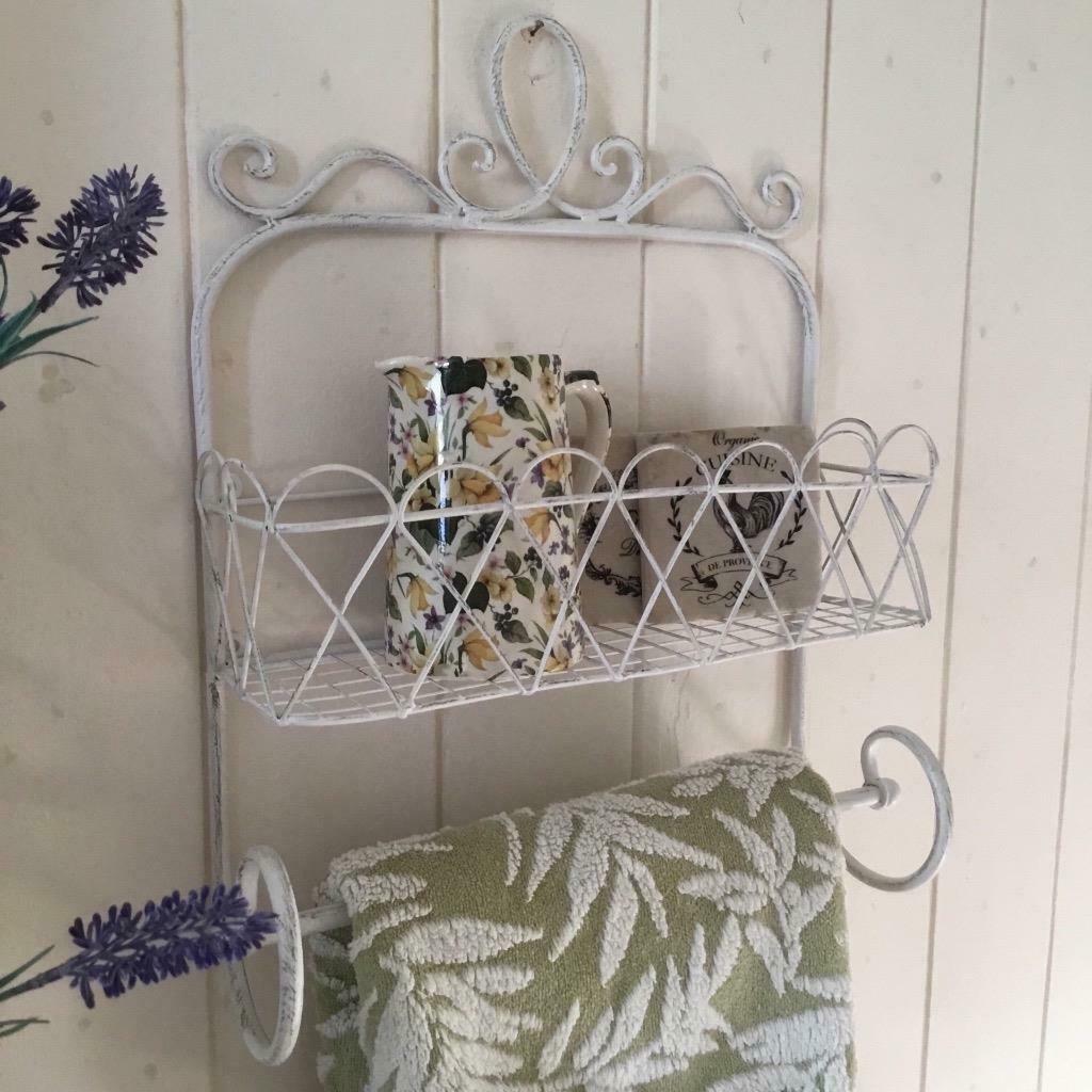 French Shabby Chic Metal Wall Unit