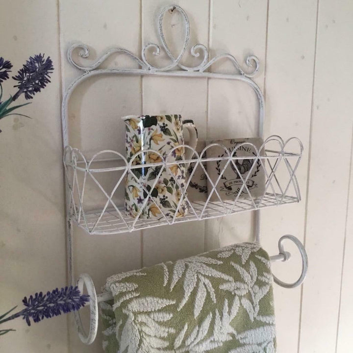 French Shabby Chic Metal Wall Unit