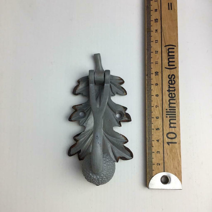 Antique Grey Acorn and Leaf Door Knocker