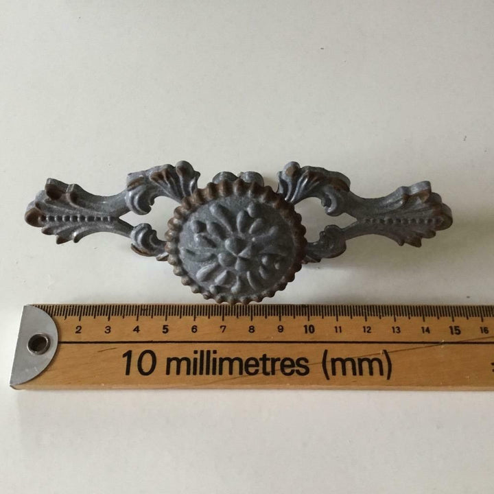 Large Ornate French Grey Cabinet Knob
