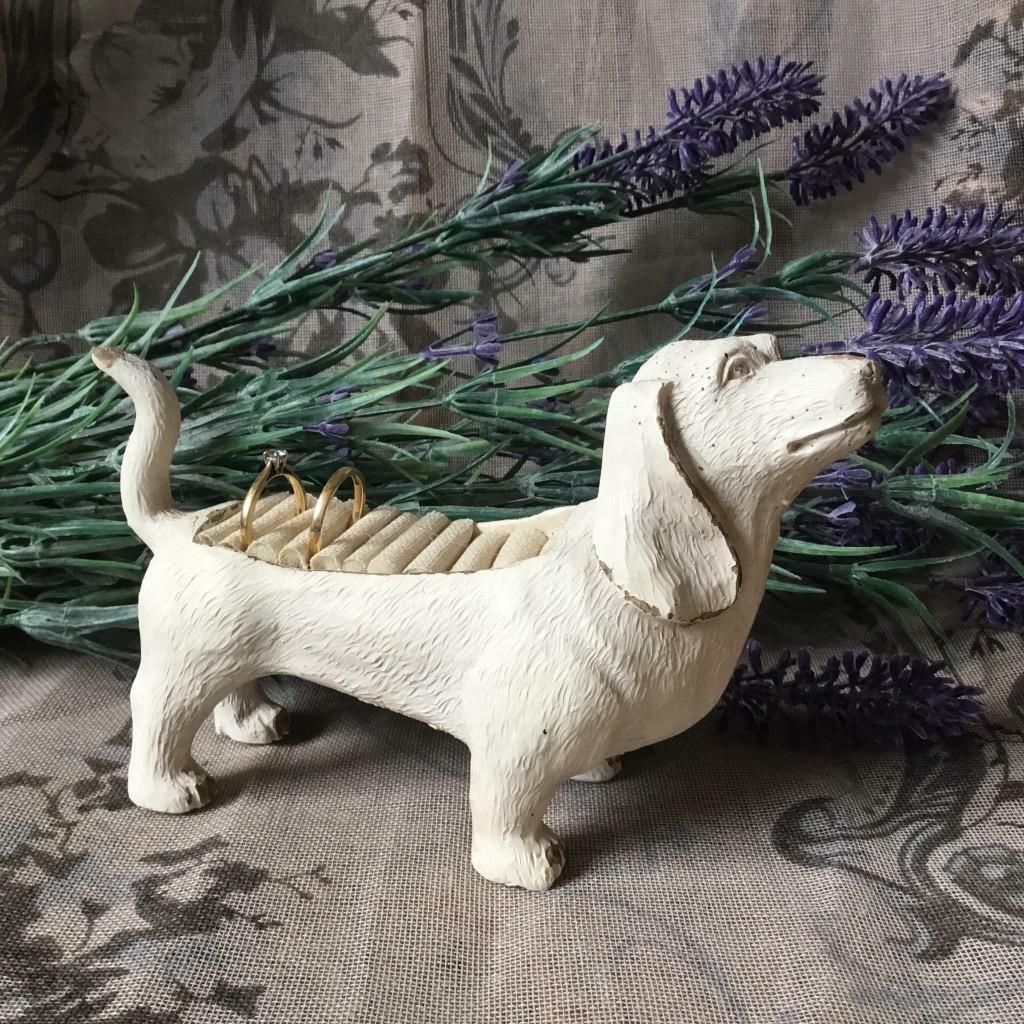 Shabby Chic Dachshund Ring Holder