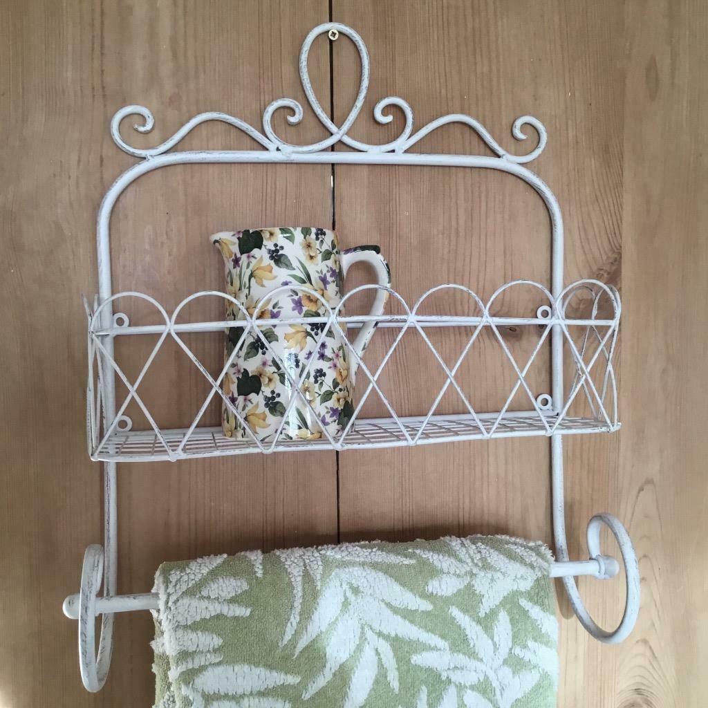 French Shabby Chic Metal Wall Unit