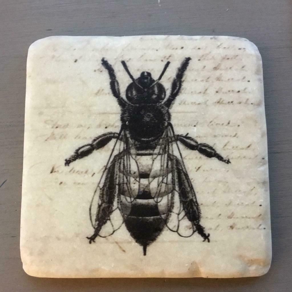 Bee Coasters Boxed Set 4 Chunky Tiles