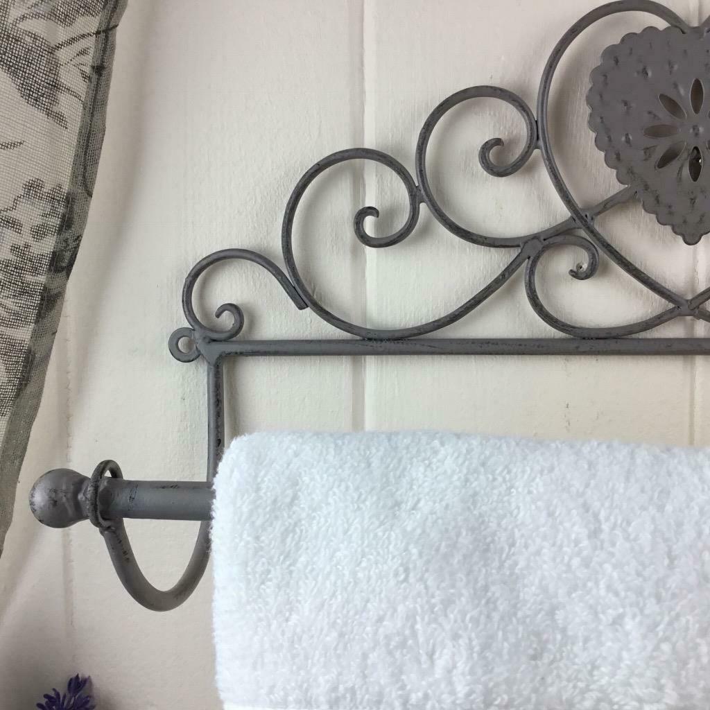French Grey Kitchen Roll/Towel Holder Rail