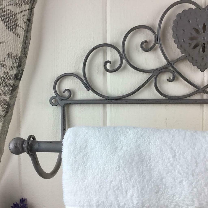 French Grey Kitchen Roll/Towel Holder Rail