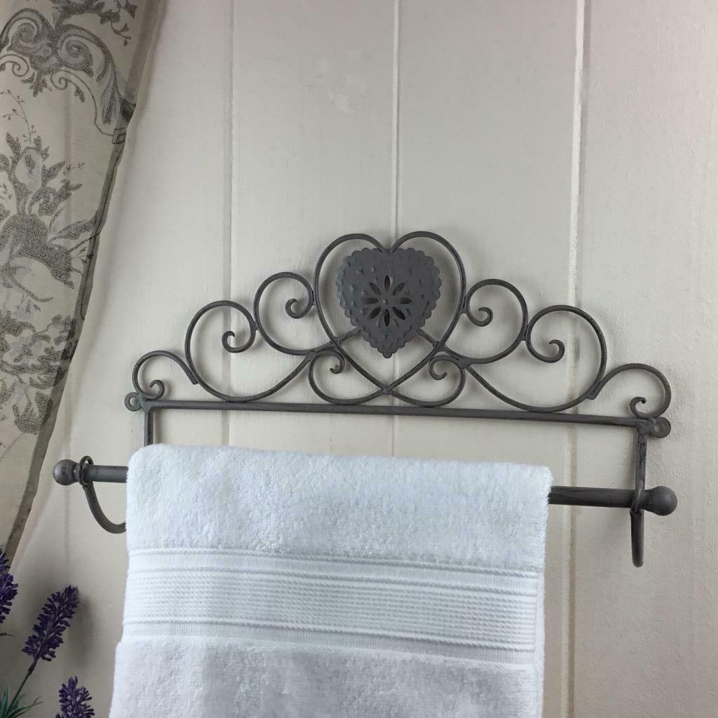 French Grey Kitchen Roll/Towel Holder Rail