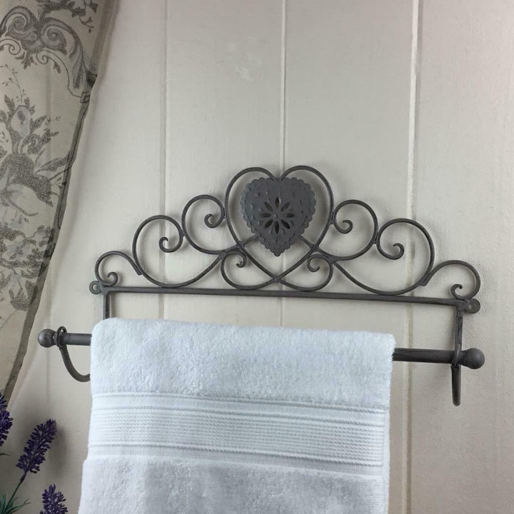 French Grey Kitchen Roll/Towel Holder Rail