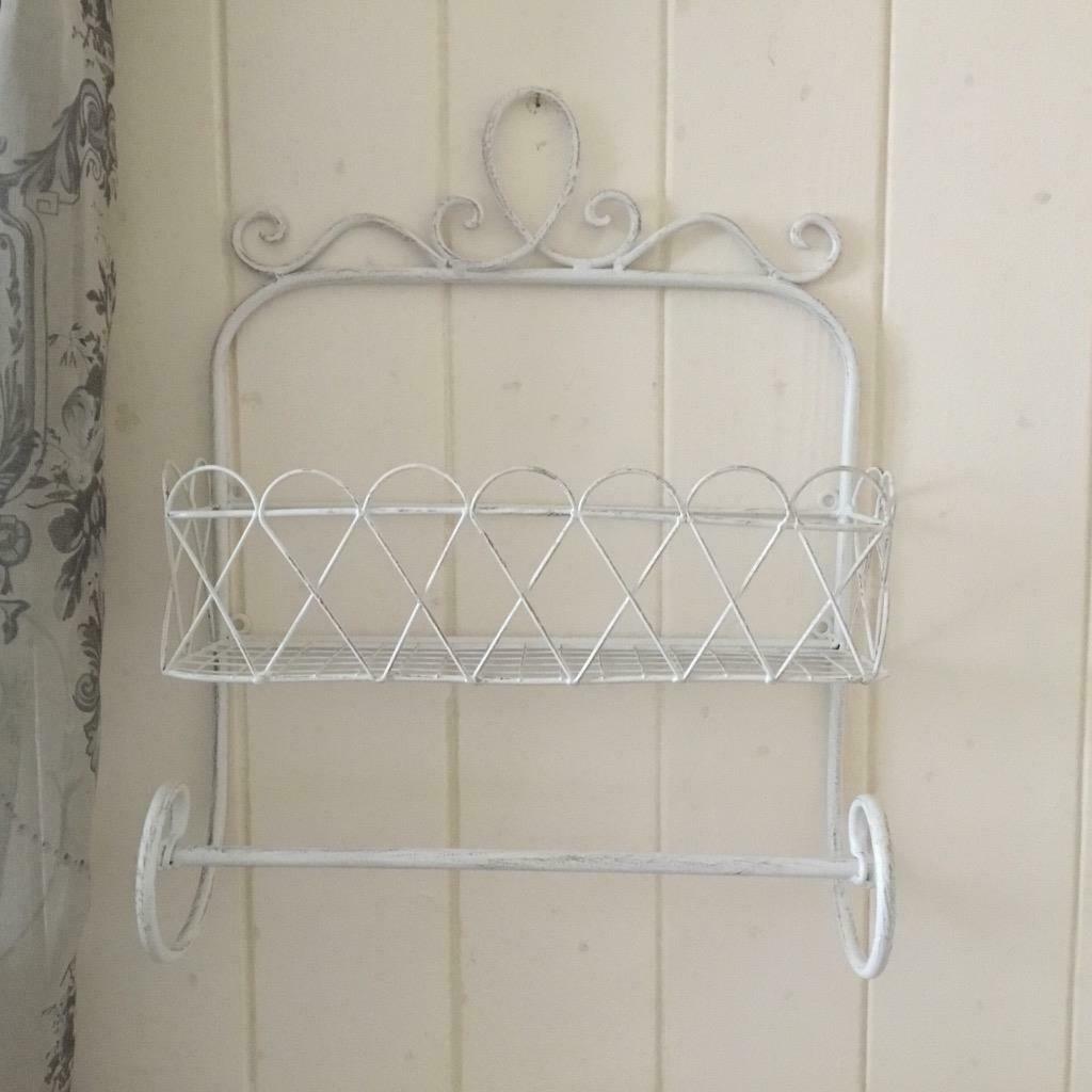 French Shabby Chic Metal Wall Unit