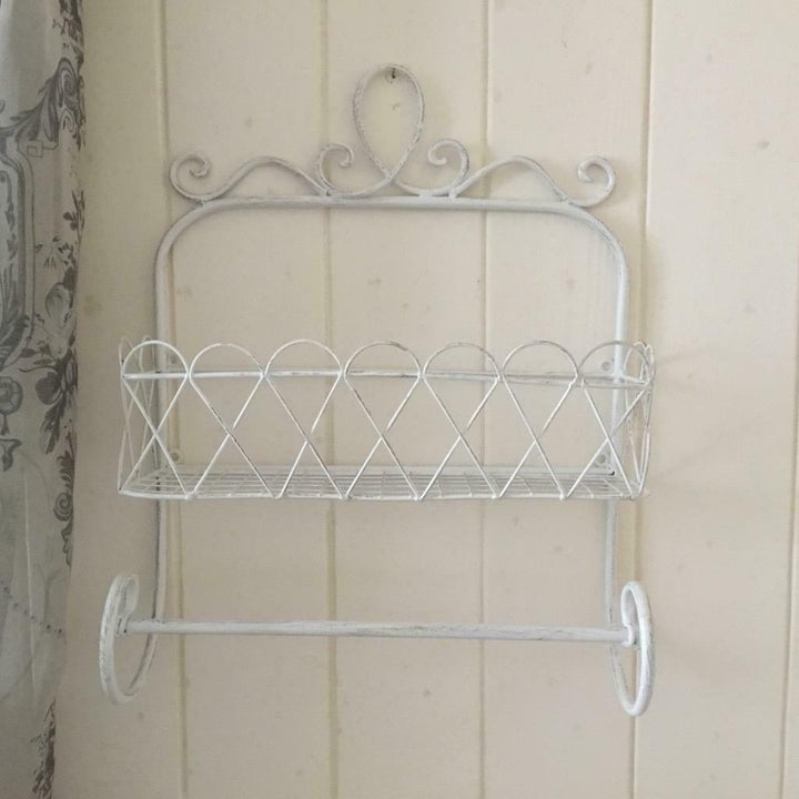French Shabby Chic Metal Wall Unit