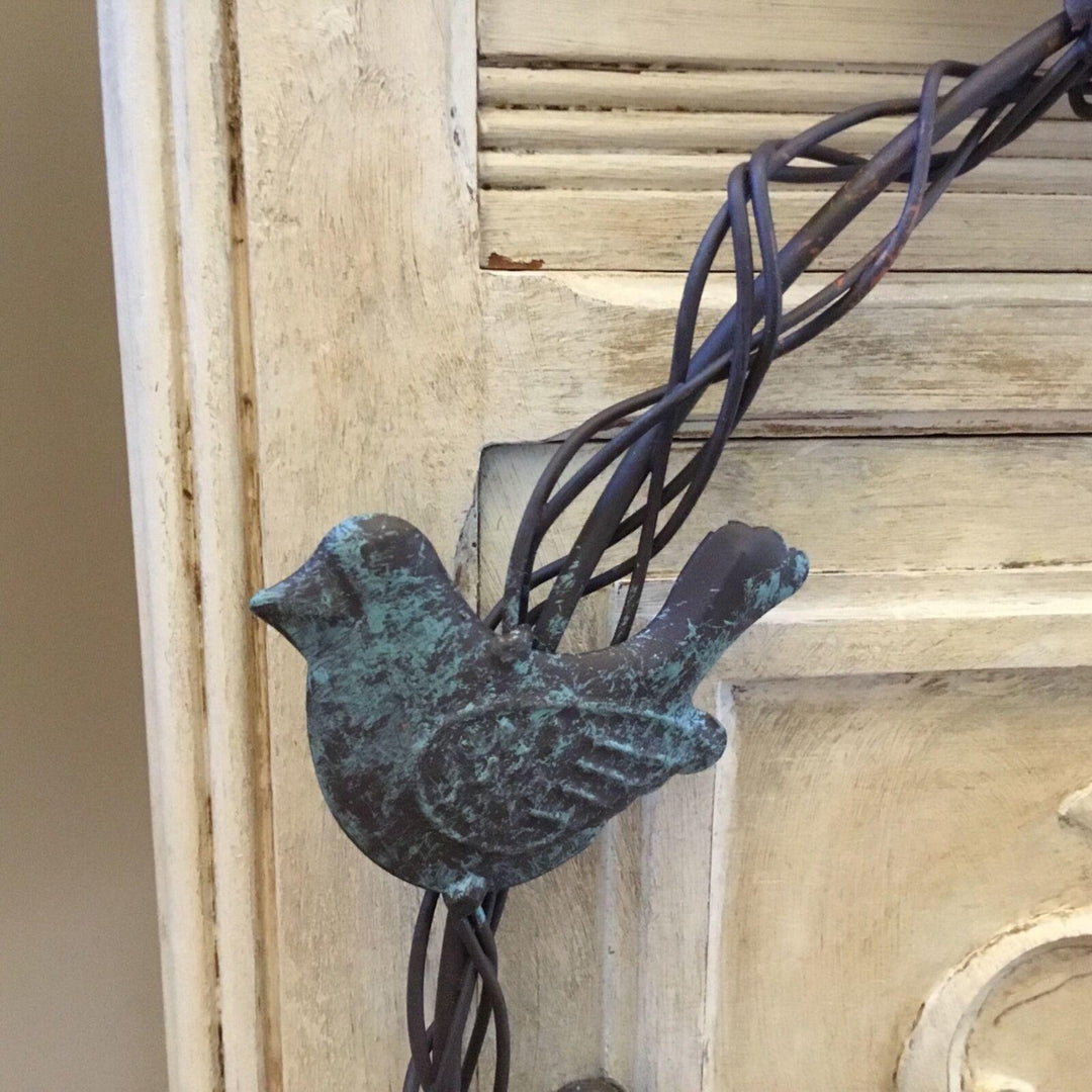 Vintage Style Metal Bird Wreath