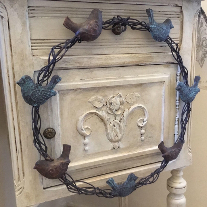 Vintage Style Metal Bird Wreath