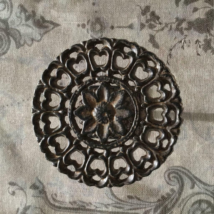 Cast Iron Ornate Hold Back | French Antique Style Curtain Tieback