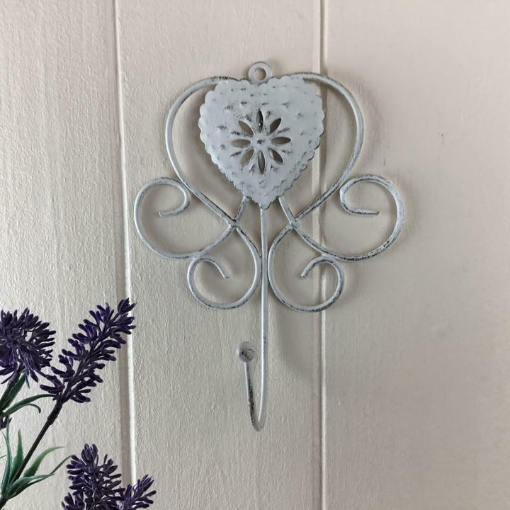 Cream Heart French Vintage Style Hook