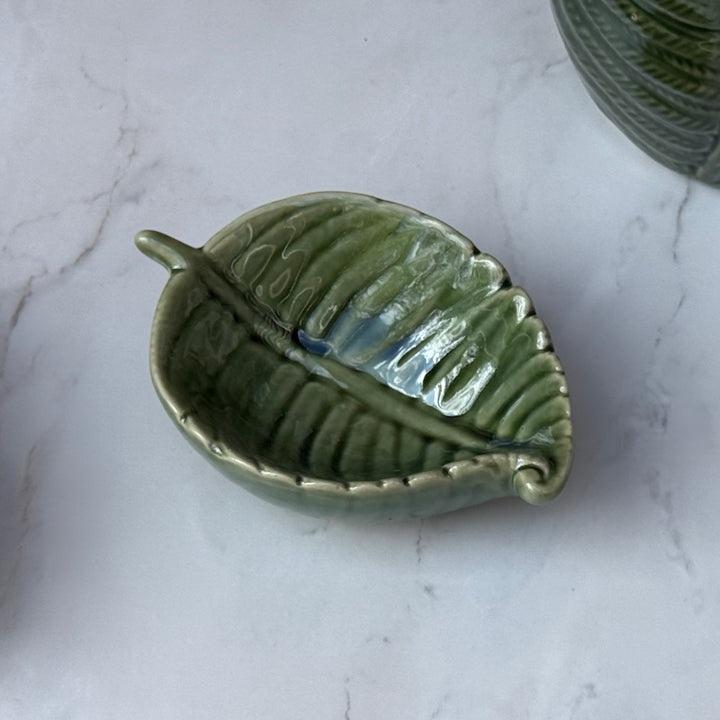 Green Fern Leaf Dish - Small