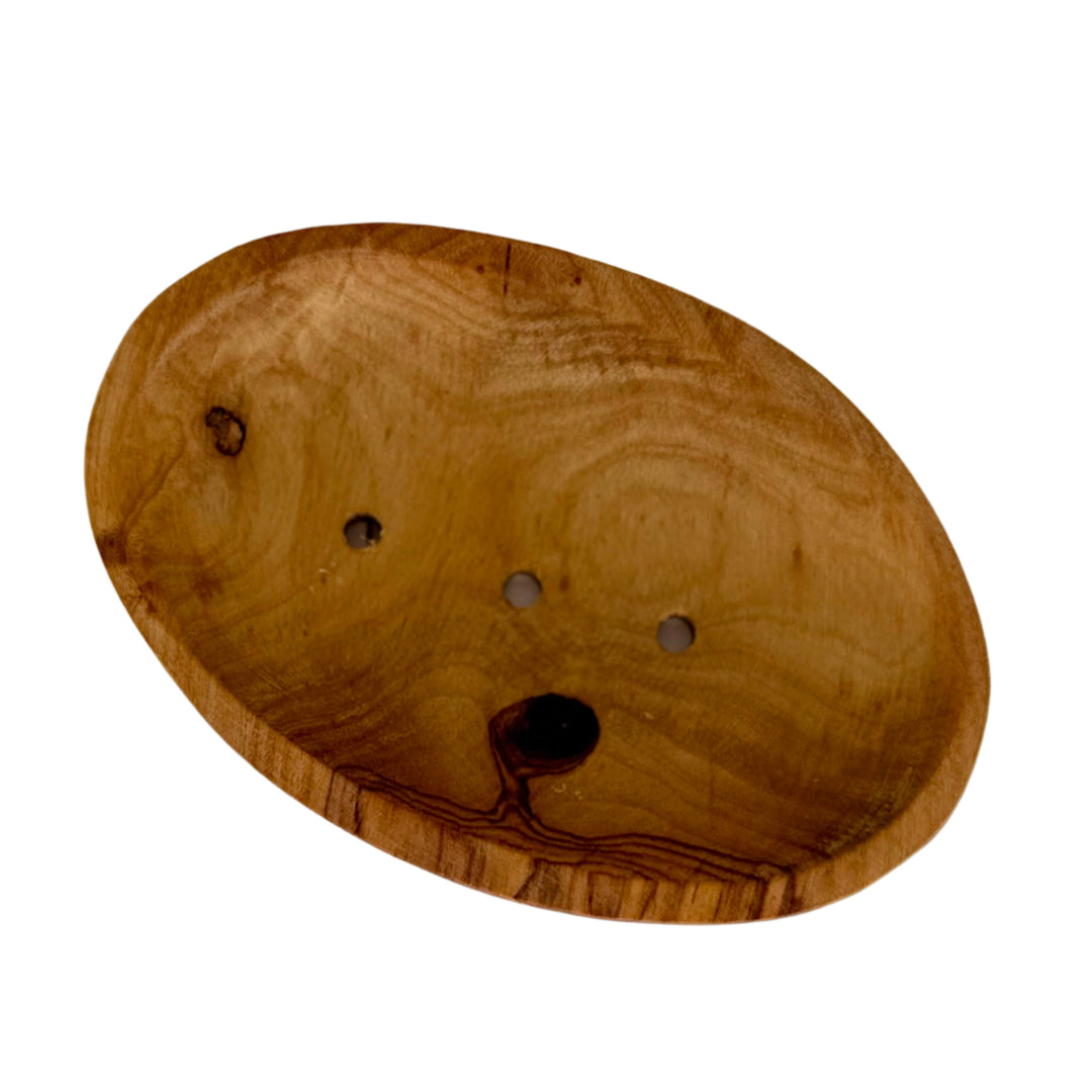 Olive Wood Soap Dish - Oval