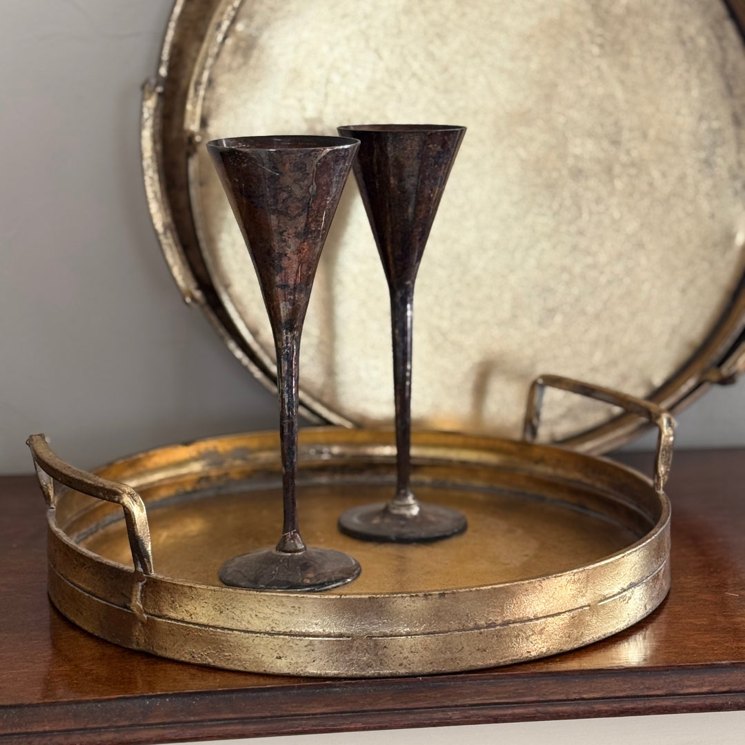 Antique Gold Serving Trays - 3 Sizes