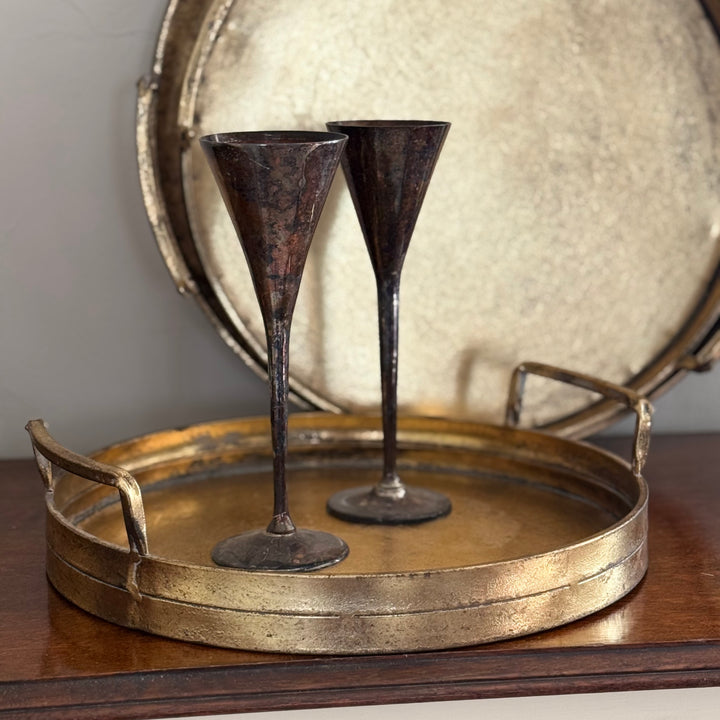 Antique Gold Serving Trays - 3 Sizes