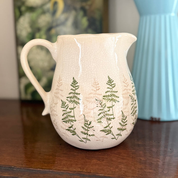 Large Ceramic Fern Jug Vase