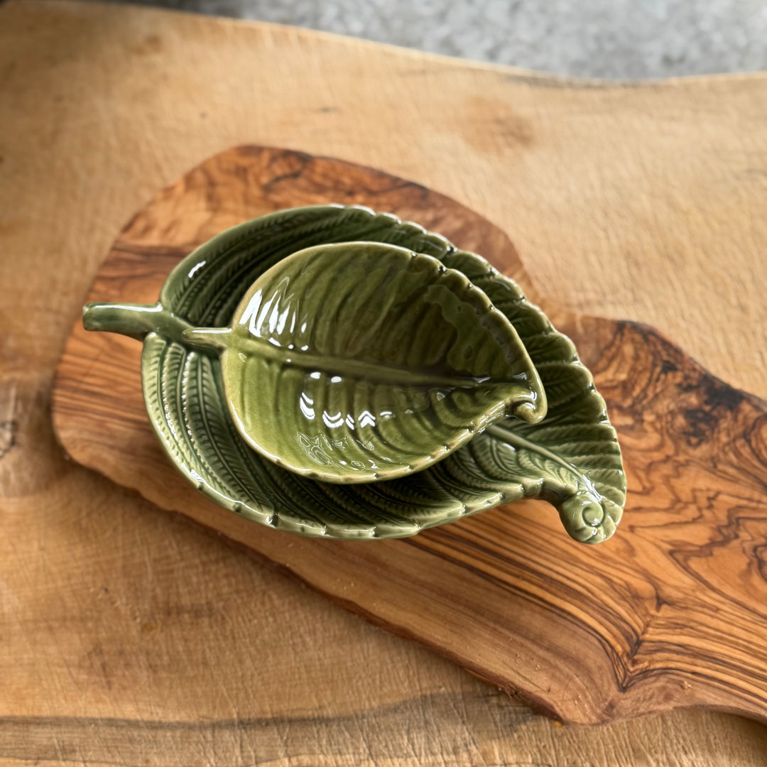 Green Fern Leaf Dish - Large