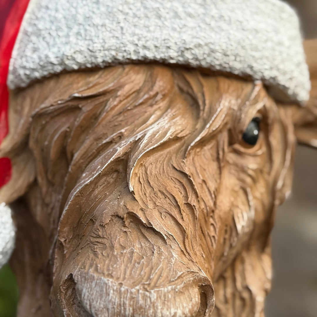 Highland Cow Christmas Wall Decoration