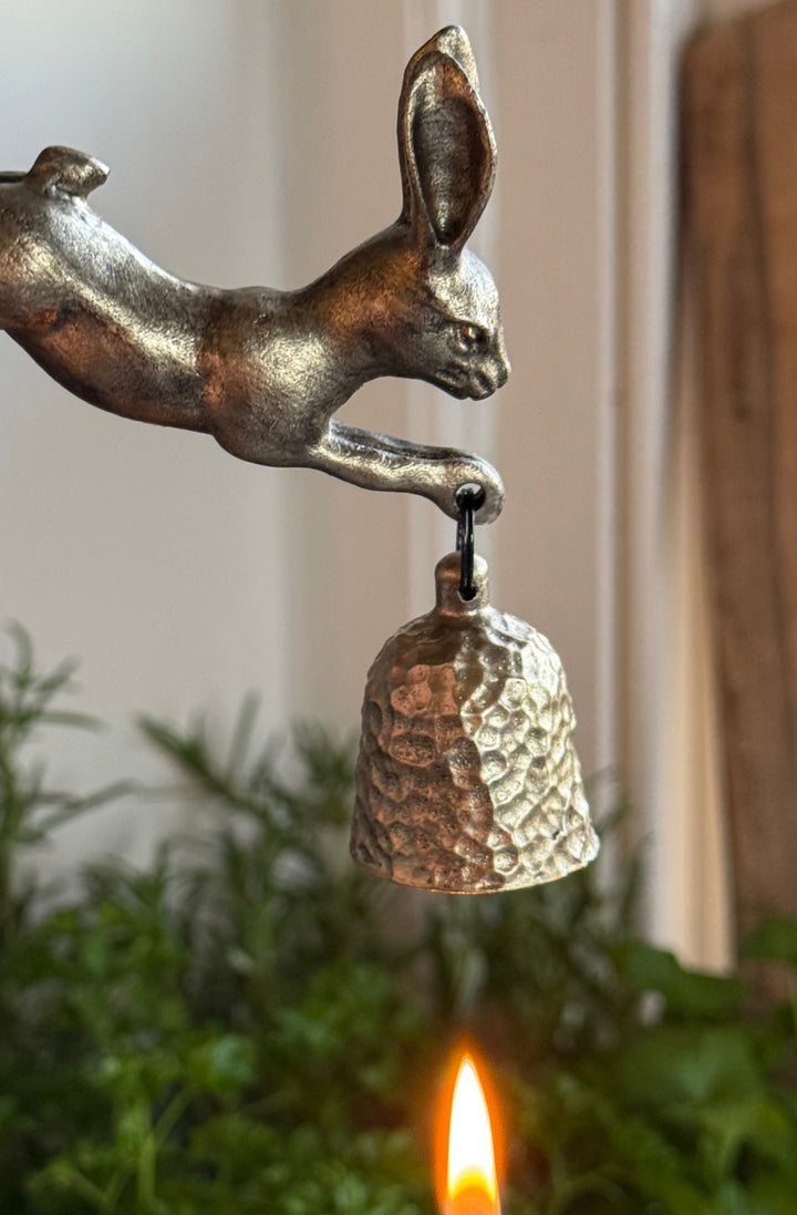 Golden Leaping Hare Candle Snuffer