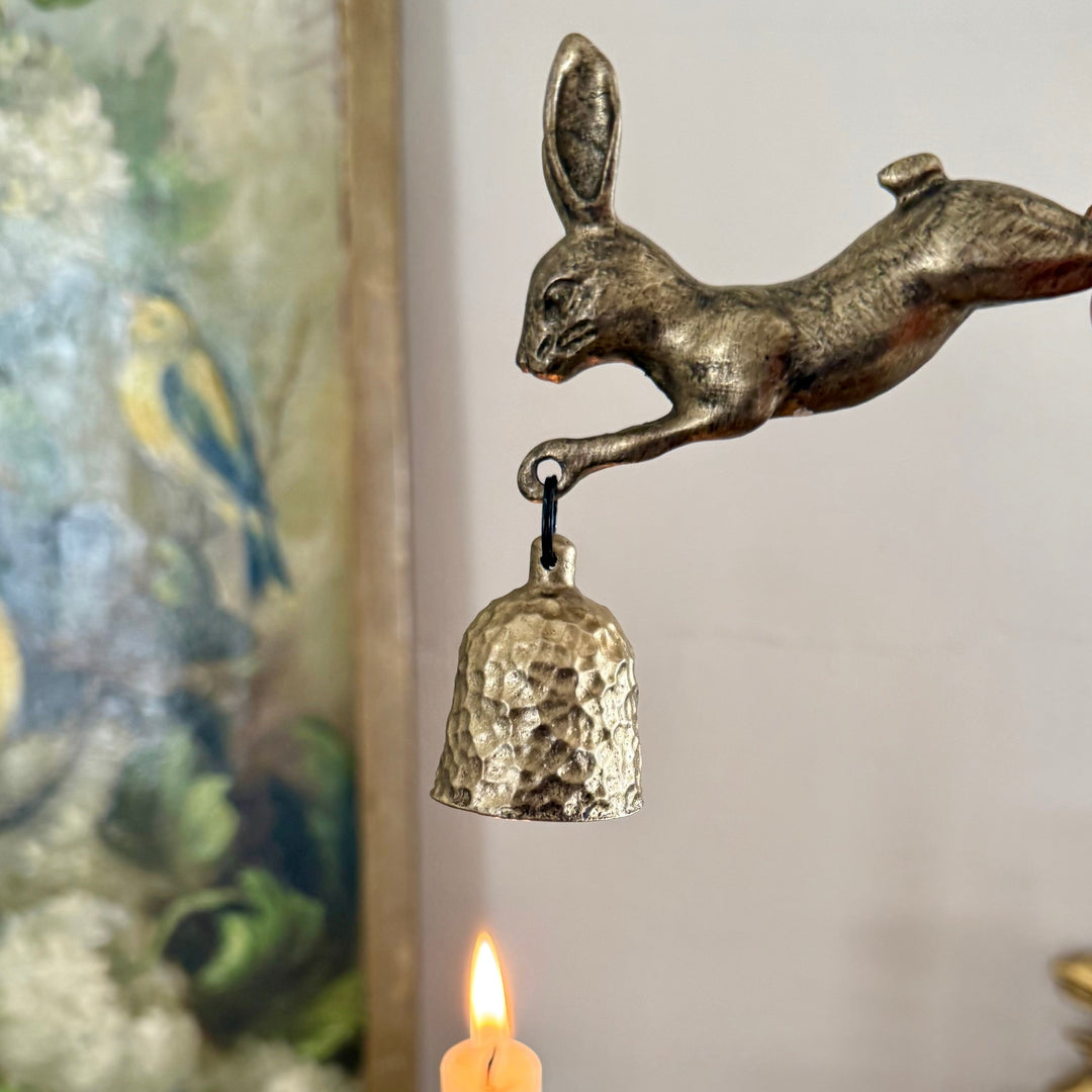 Golden Leaping Hare Candle Snuffer