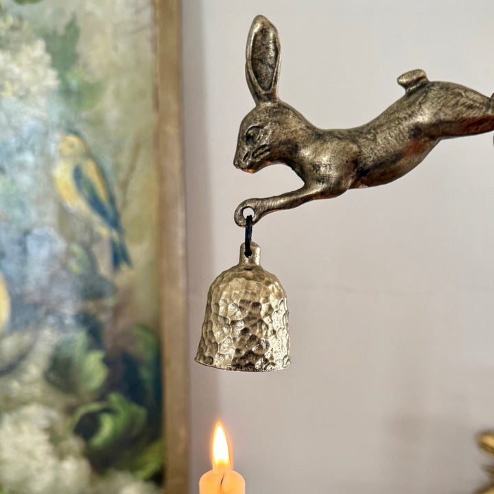 Golden Leaping Hare Candle Snuffer