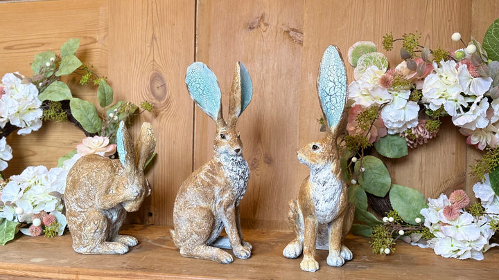 Rustic Sitting Hare Ornament