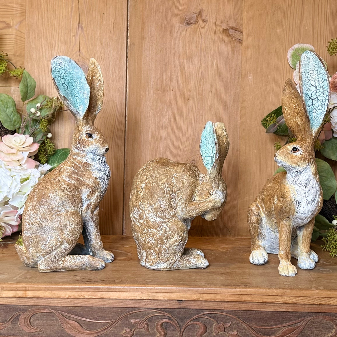 Rustic Sitting Hare Ornament