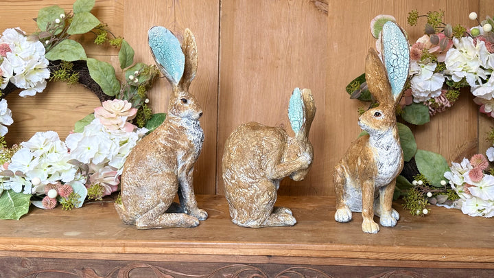 Rustic Sitting Hare Ornament