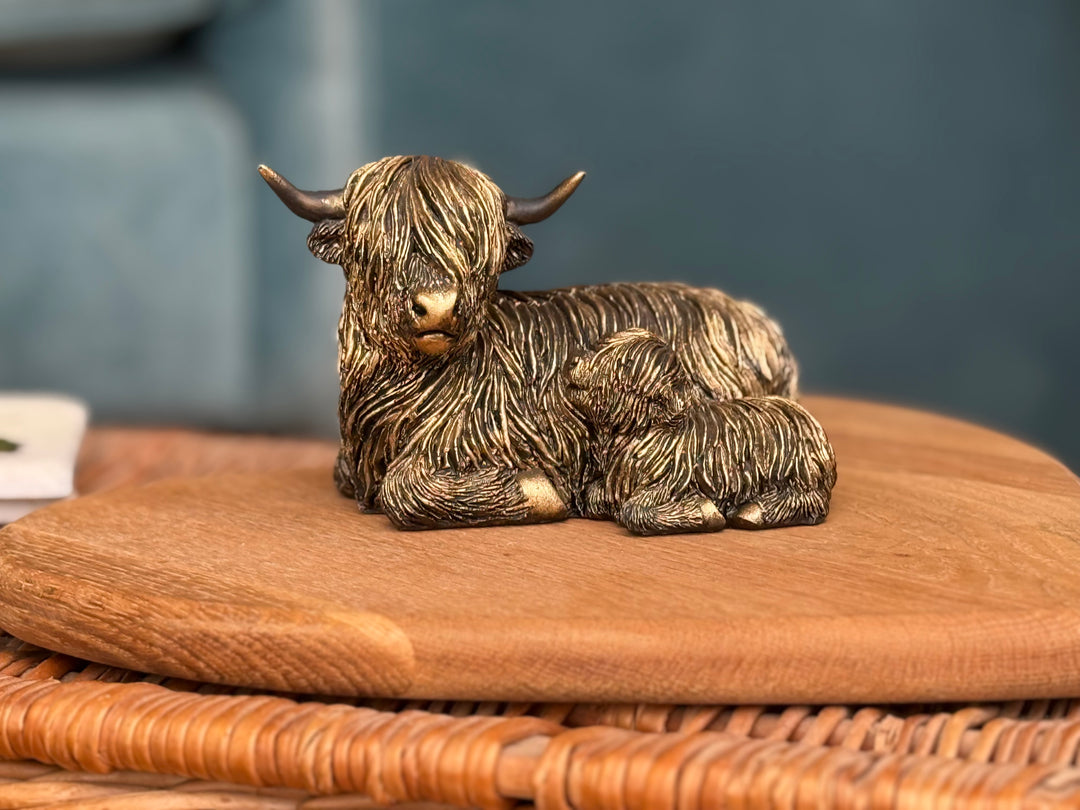 Highland Cow Mother and Baby Ornament