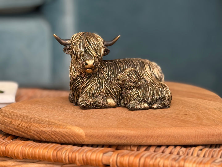 Highland Cow Mother and Baby Ornament