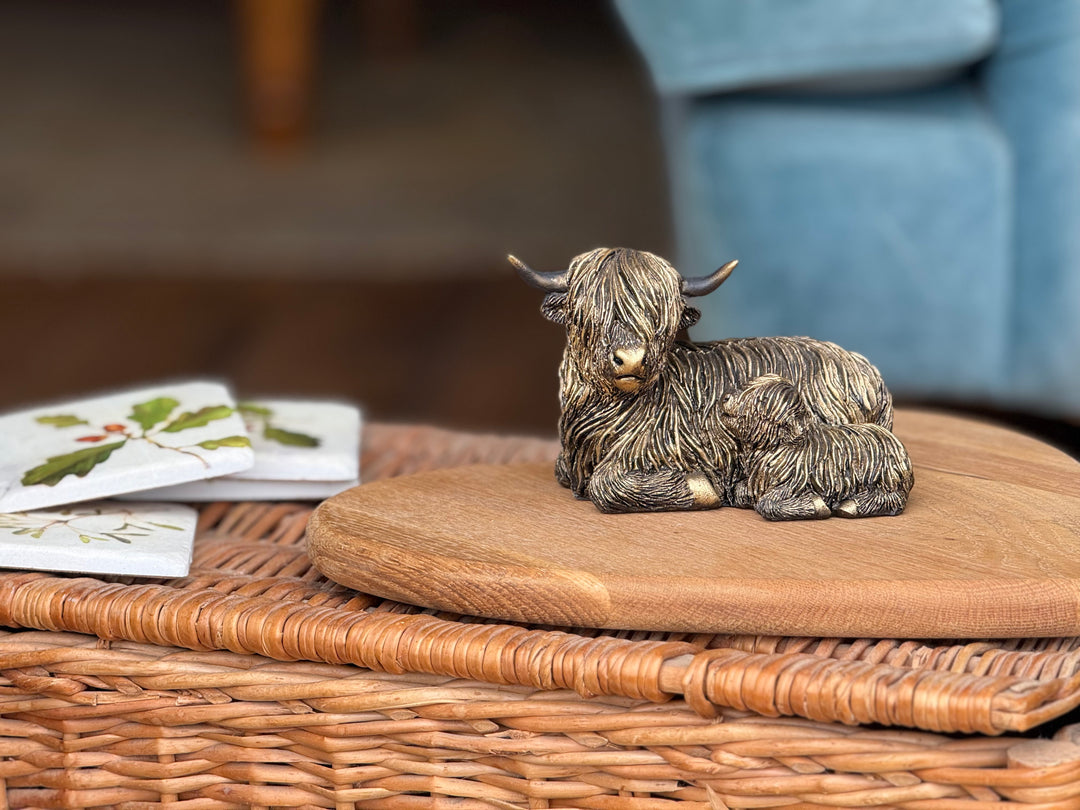 Highland Cow Mother and Baby Ornament