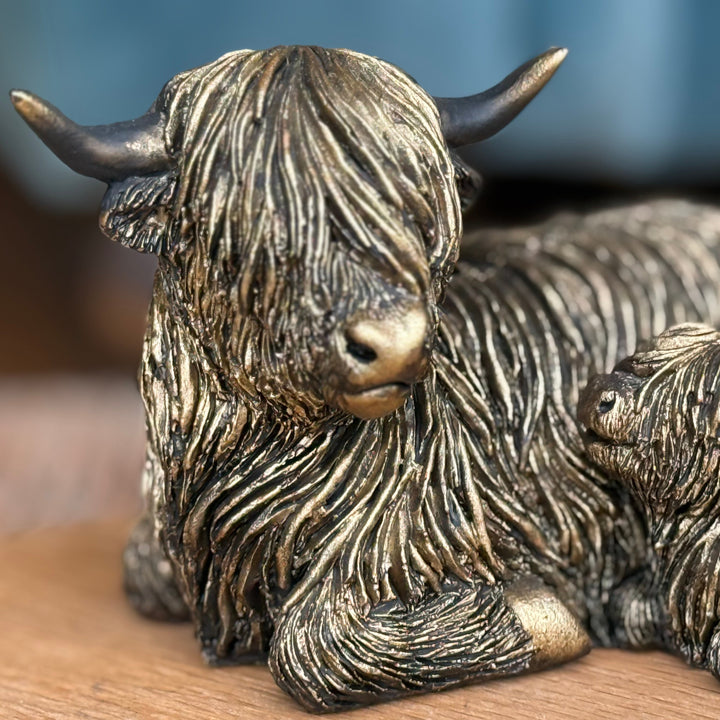 Highland Cow Mother and Baby Ornament