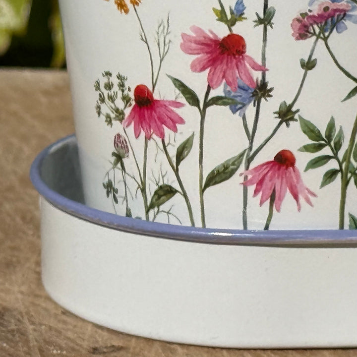Set of 3 Herb Plant Pots with Tray