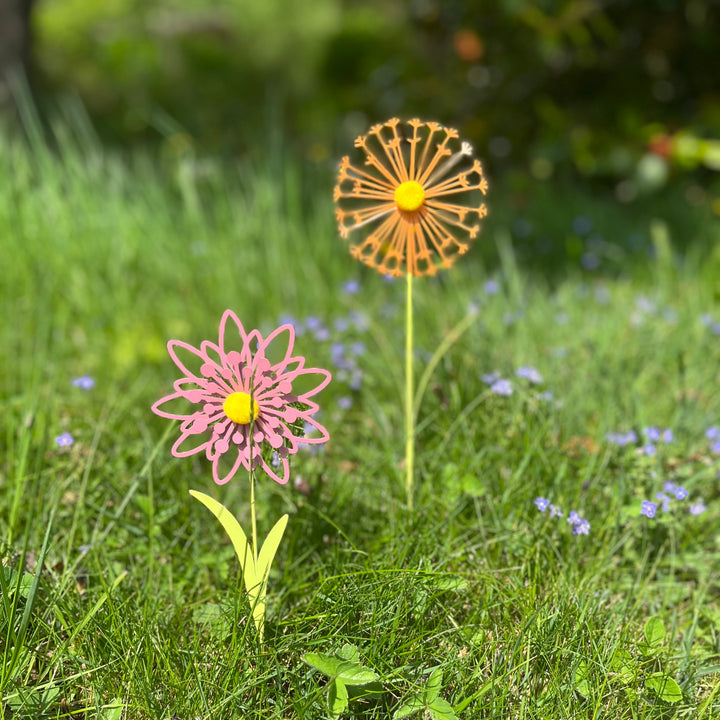 Dandelion Metal Flower Garden Stake