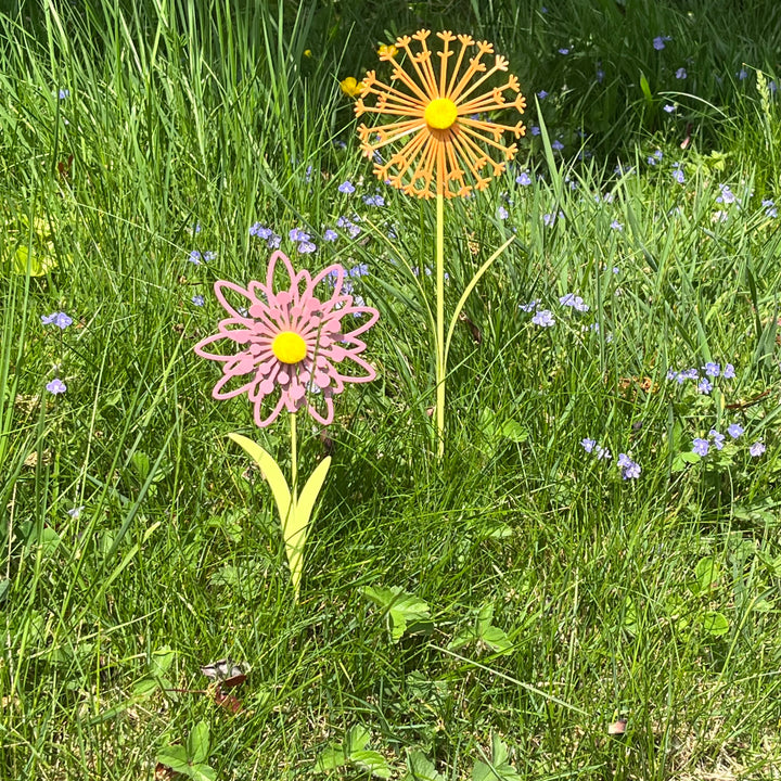Dandelion Metal Flower Garden Stake