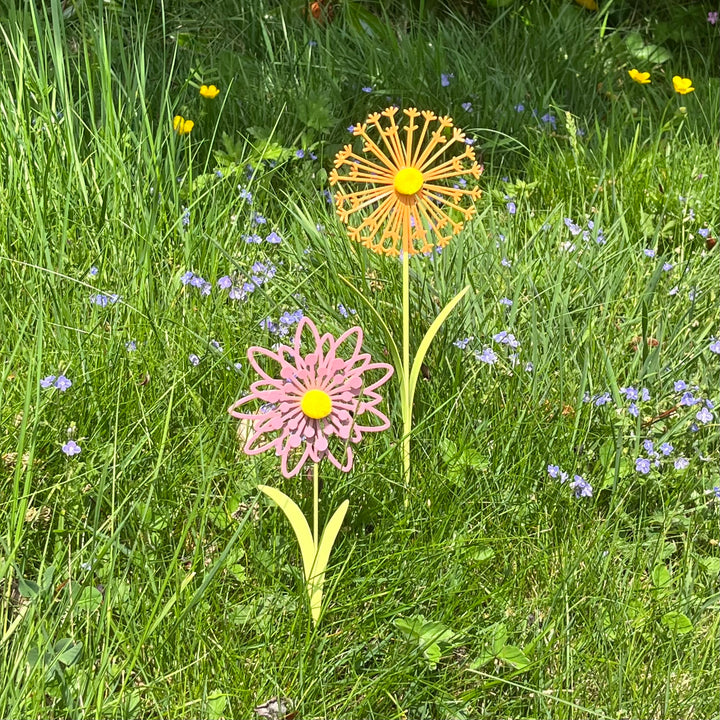 Dandelion Metal Flower Garden Stake