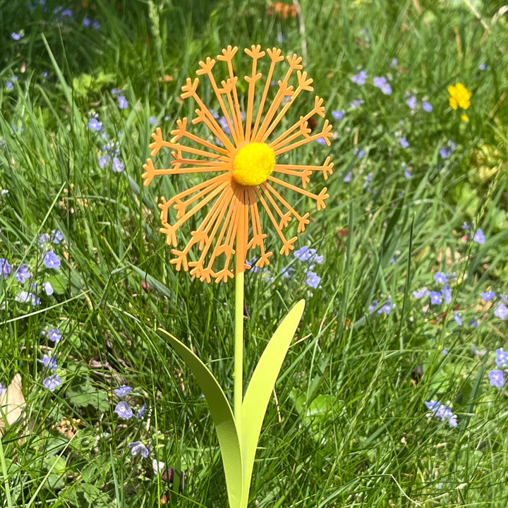 Dandelion Metal Flower Garden Stake