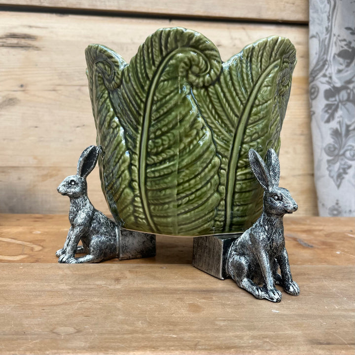 Silver Hares Pot Feet