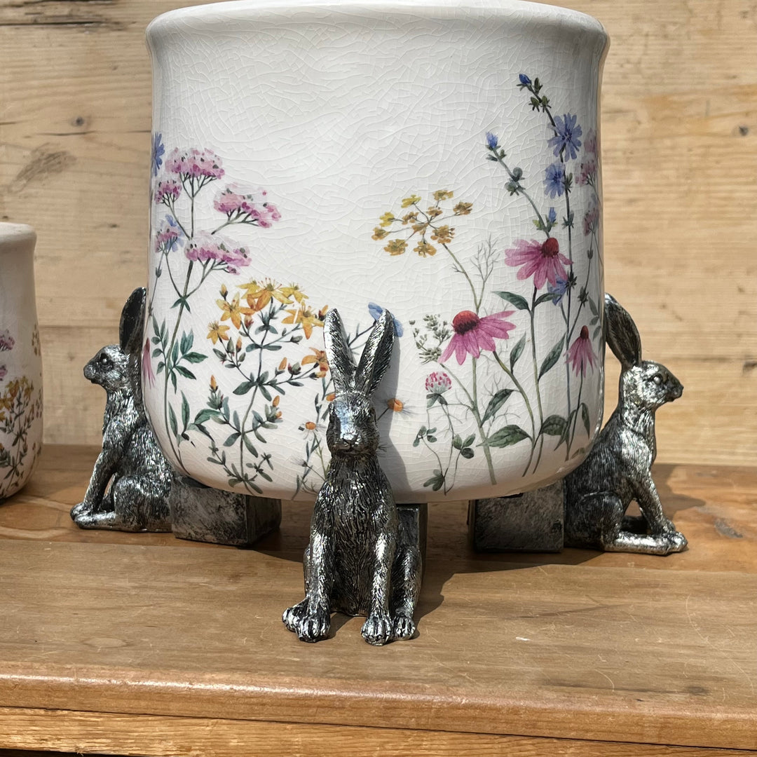 Silver Hares Pot Feet