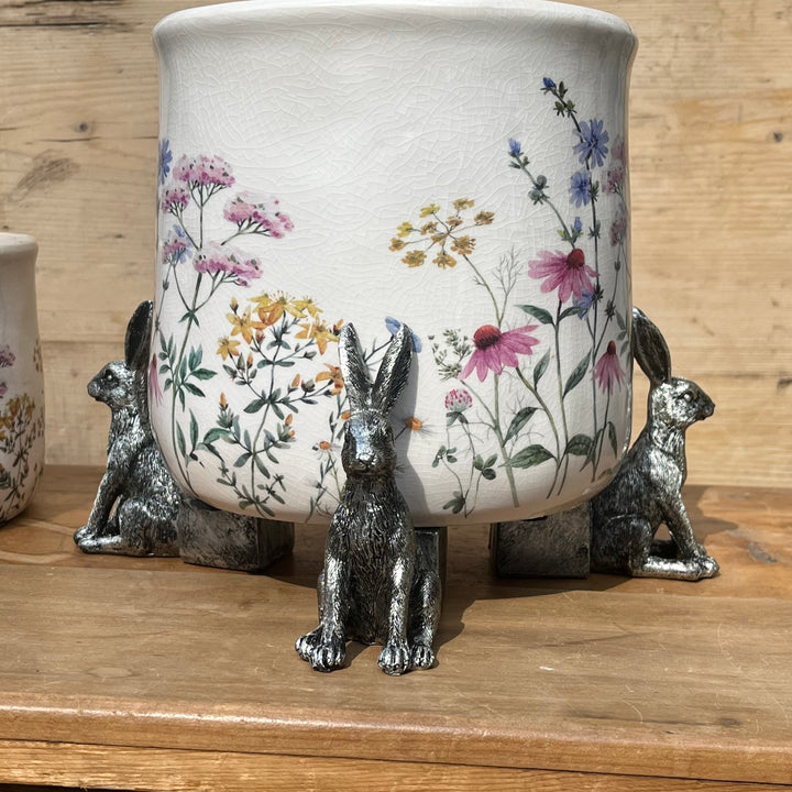 Silver Hares Pot Feet