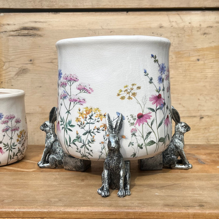 Silver Hares Pot Feet
